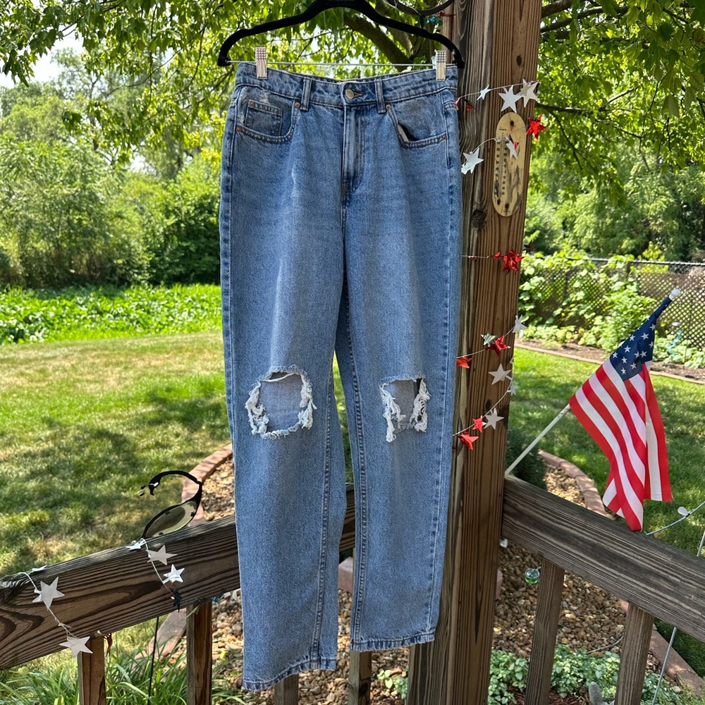 Primark Classic Blue Distressed high waist Jeans